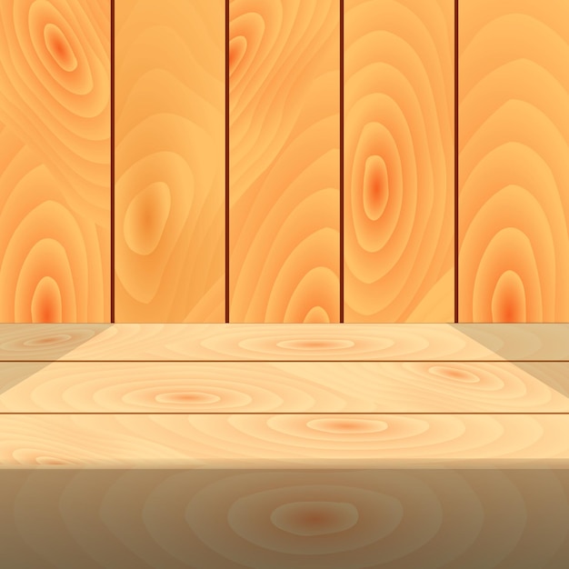 Vector wooden table background templatwooden table backgrounde for design