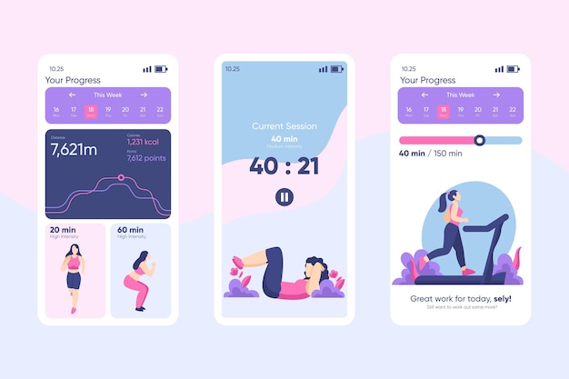 Workout tracker app concept