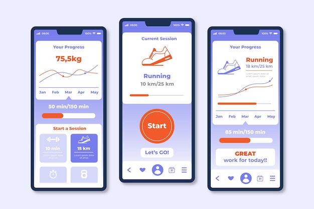 Workout tracker app-interface