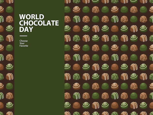 world chocolate day event pattern wallpaper vector element cacao cocoa element dessert summer food