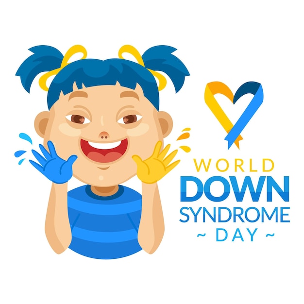 Vector world down syndrome day illustration