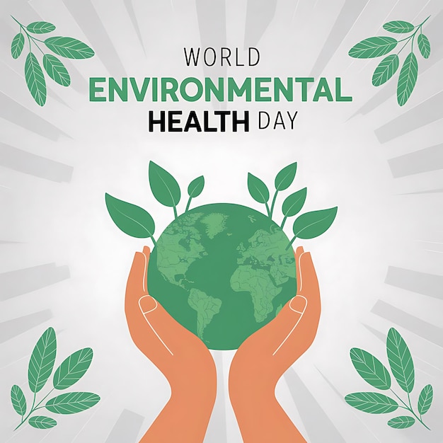 World Environmental Health Day Celebration Vector Image Illustration