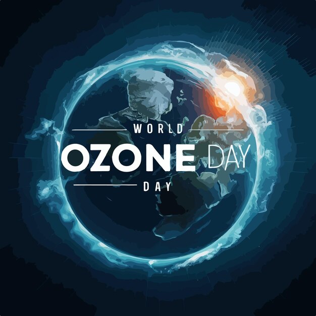 Vector world ozone day background design for poster template