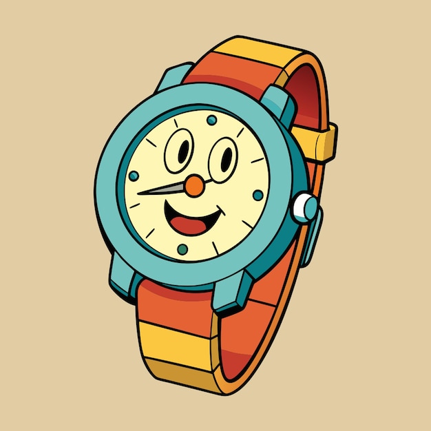 Vector wrist watch vector illustration cartoon