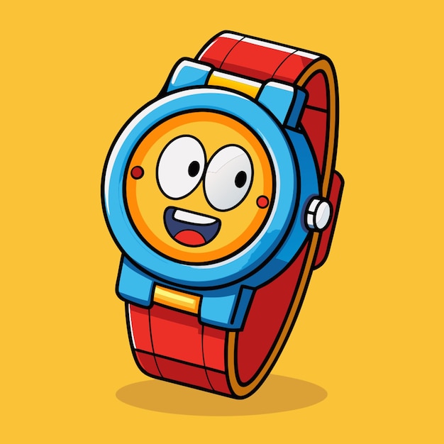 Vector wrist watch vector illustration cartoon