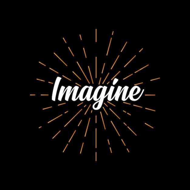 writing imagine with a vintage style and black background