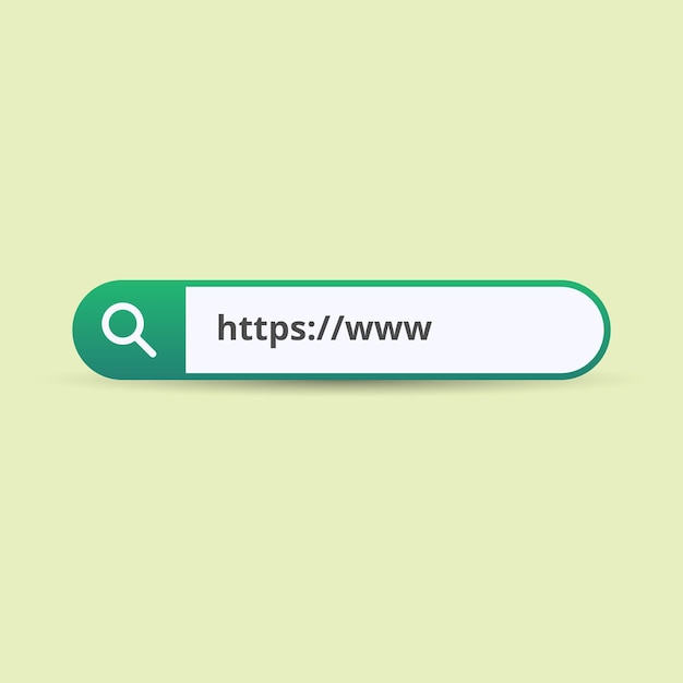 Vector www website url address bar