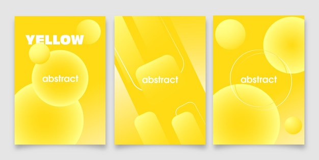 Vector yellow abstract bubble cover flyer brochure corporate background template