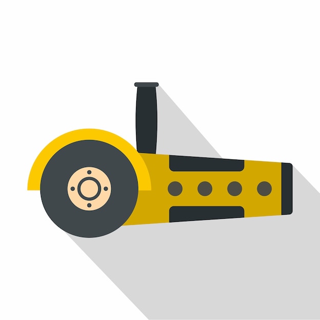 Vector yellow circular saw icon. flat illustration of yellow circular saw vector icon for web