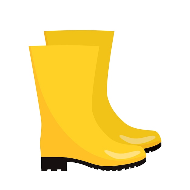 Yellow rubber boots Icon for web