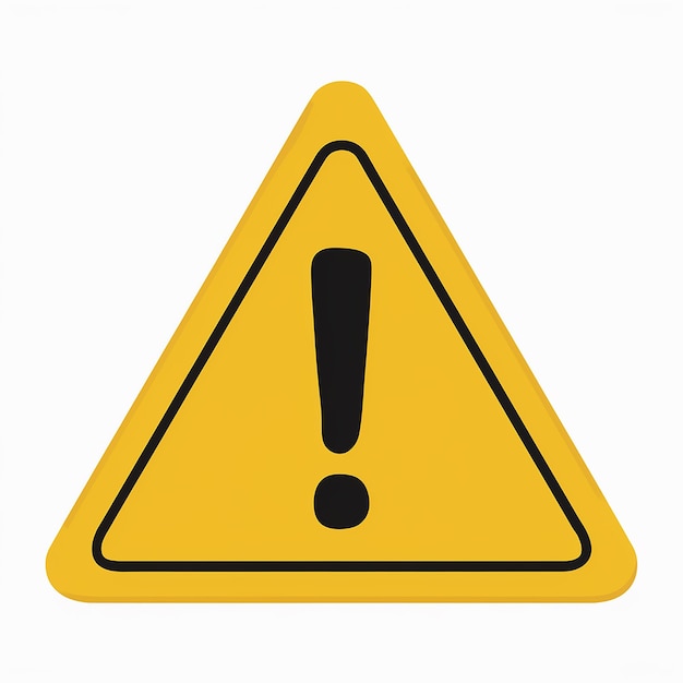 Vector a yellow triangle warning sign