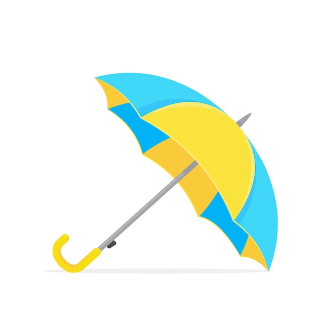 yellow umbrella for protection from the sun and rain.