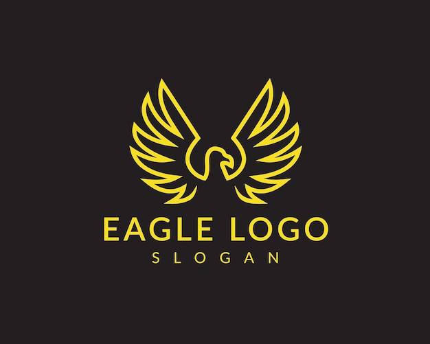 Yellow Wings of Excellence Striking Eagle Logos for Your Brand