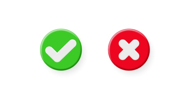 Yes and No icon signs