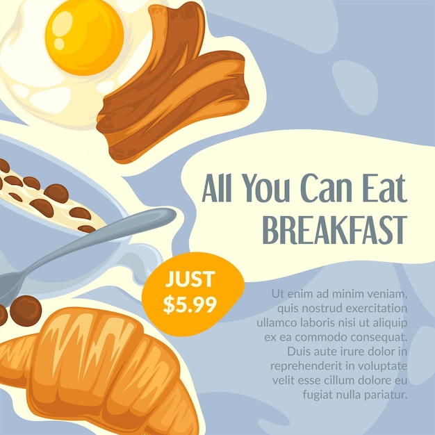 You can east breakfast at reduced price banner