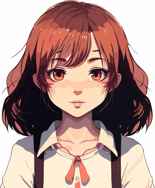 young girl anime style character vector illustration design. Manga Anime girl