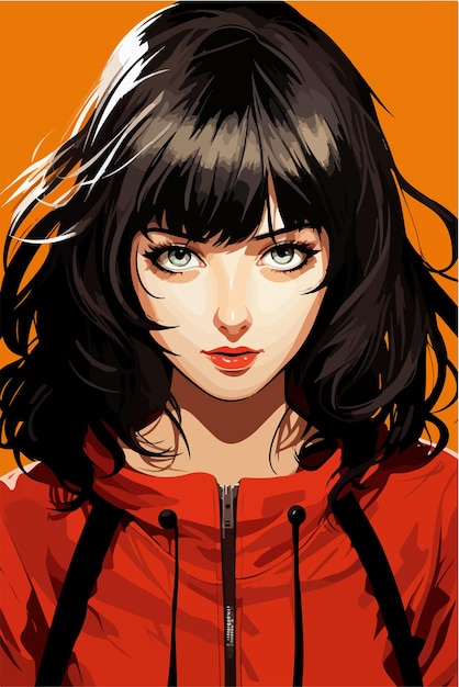 young girl anime style character vector illustration design Manga Anime girl