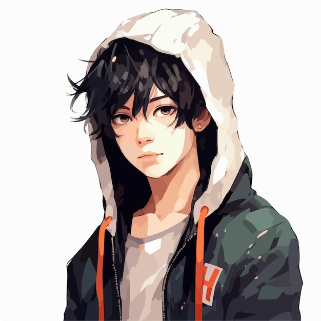 young man anime style character vector illustration design Manga Anime Boy