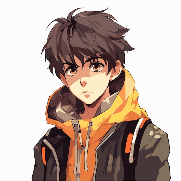 young man anime style character vector illustration design Manga Anime Boy