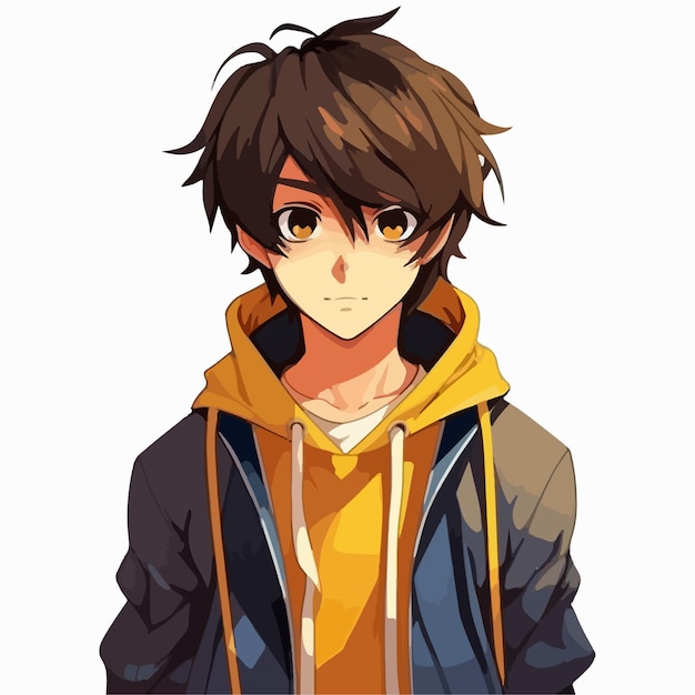 young man anime style character vector illustration design Manga Anime Boy