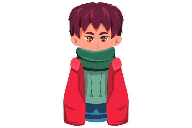 Young Man Character Design Illustration