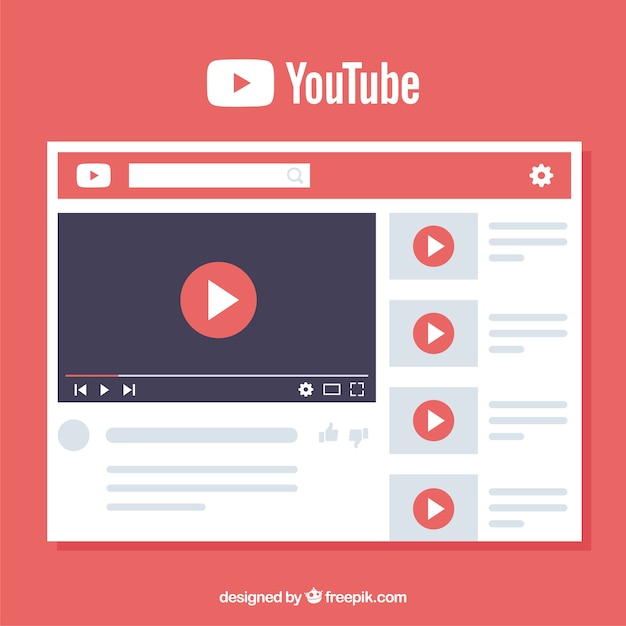 Vector youtube concept