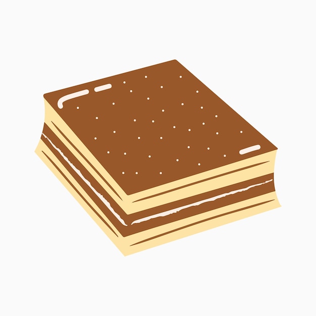 Yummy Choco Tiramisu Bakery Illustration