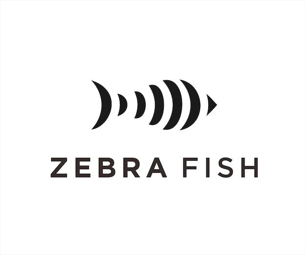 zebra and fish logo idea, modern concept