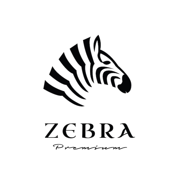 Zebra head logo premium design