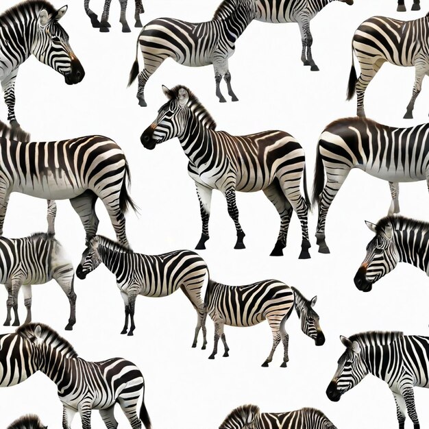 Vector zebra vector set white back