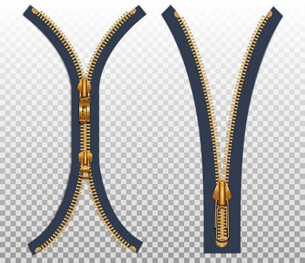 Vector zipper for clothes