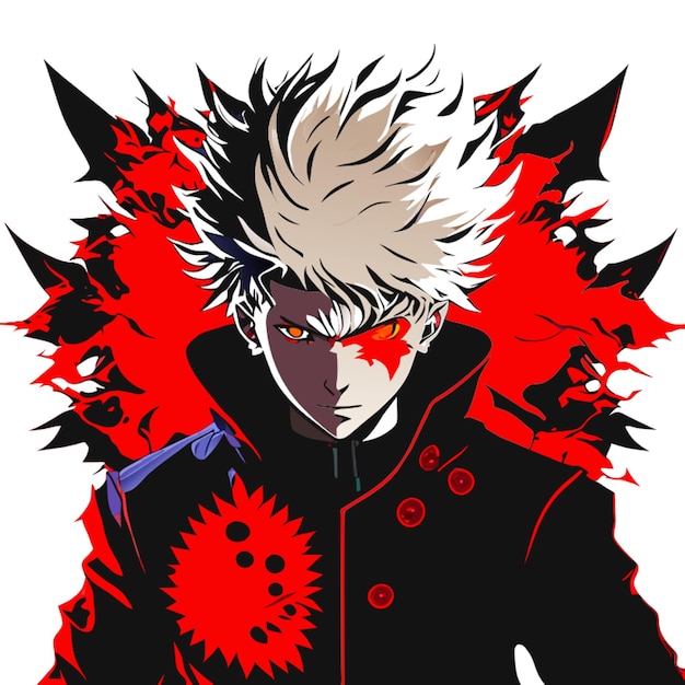 anime jujutsu kaisen pół potwora ilustracja wektorowa