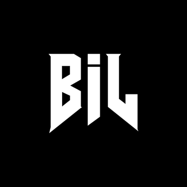 Plik wektorowy bil logo dla firmy technologicznej bil logo czarno-białe kombinacja kolorów bil logo bil wektor bil projekt bil ikona bil alfabet bil typografia logo projekt