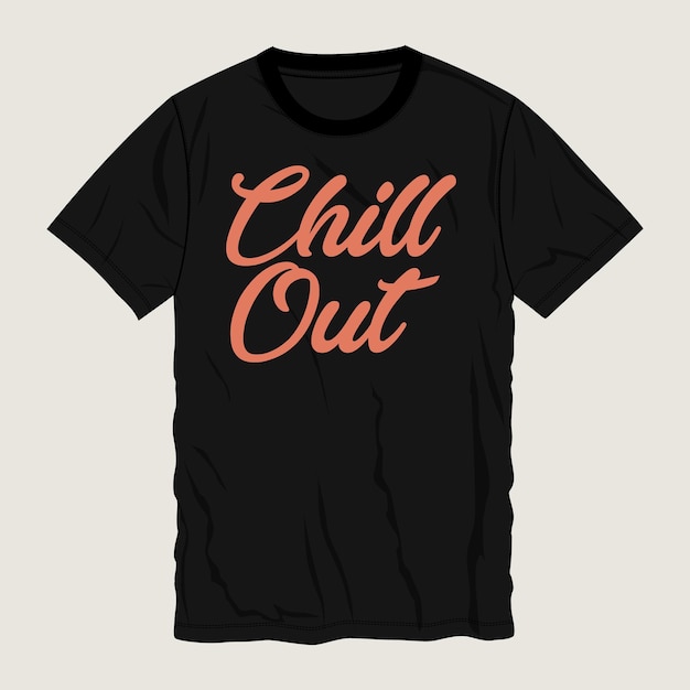 Chillout typografia t shirt nadruk na piersi gotowy do druku