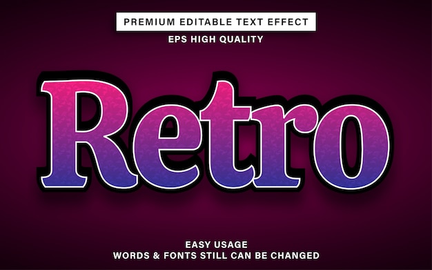 Efekt tekstowy w stylu retro