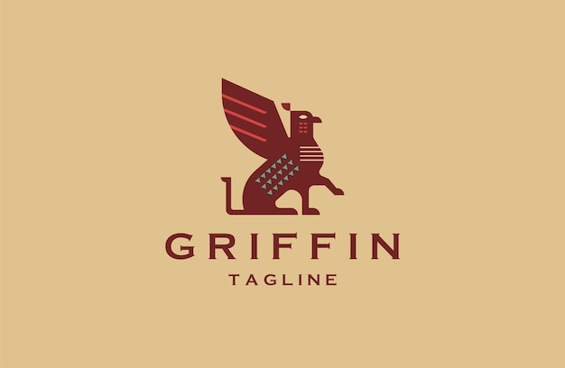 Griffin logo ikona szablon projektu płaskie wektor ilustracja