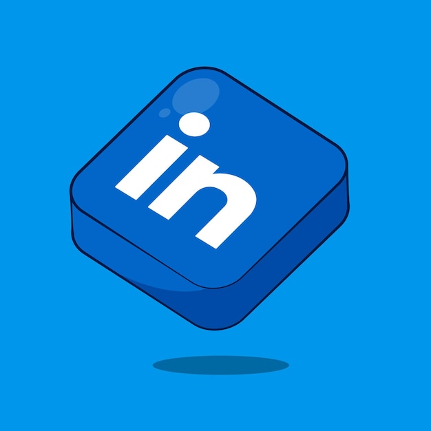 Wektor ikona linkedin ilustracja logo aplikacji vector cube