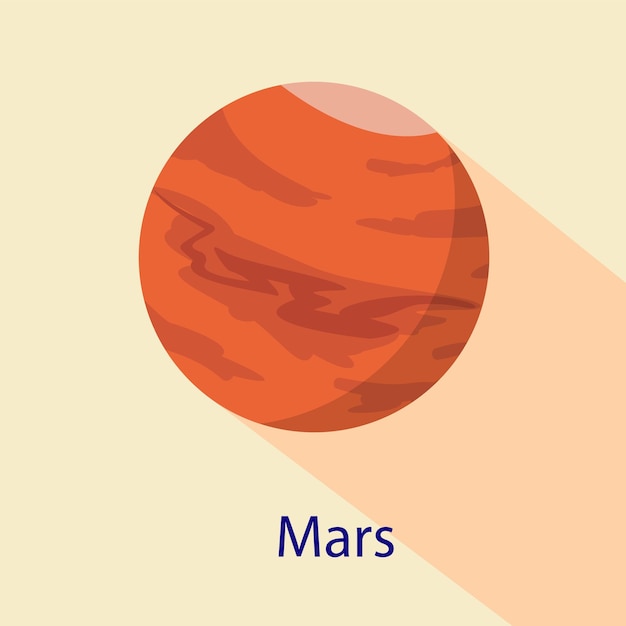 Plik wektorowy ikona planety mars płaska ilustracja ikony wektora planety mars do projektowania stron internetowych