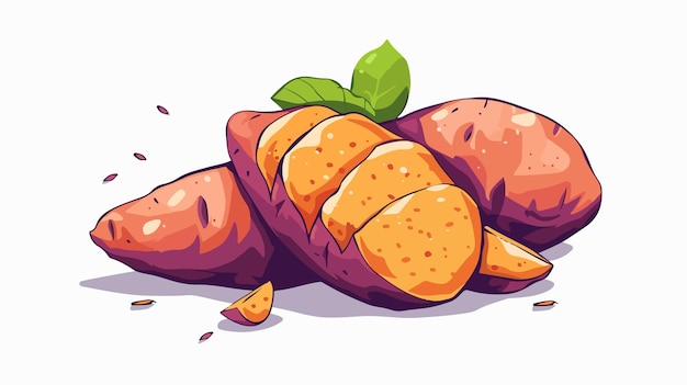 Wektor ilustracja graficzna wektorowa cook a sweet potato day