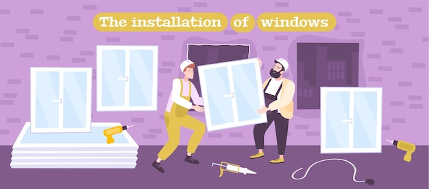 Wektor ilustracja instalacji systemu windows