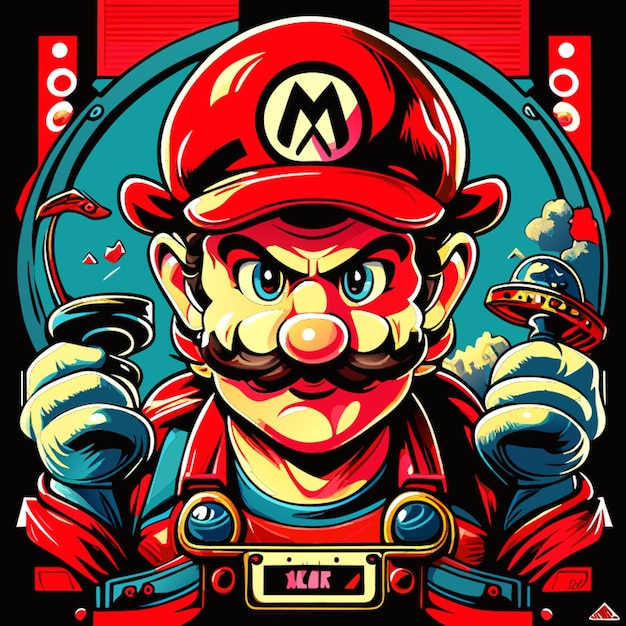 ilustracja wektorowa Mario