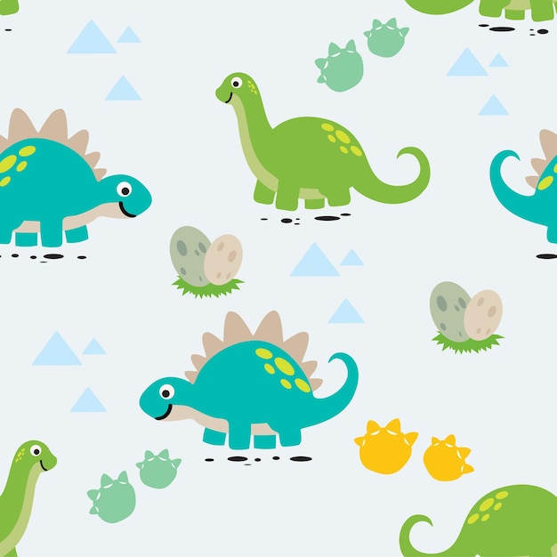 Jednolity wzór herbivora dino family design do scrapbookingu karty dekoracyjne artykuły papiernicze bac