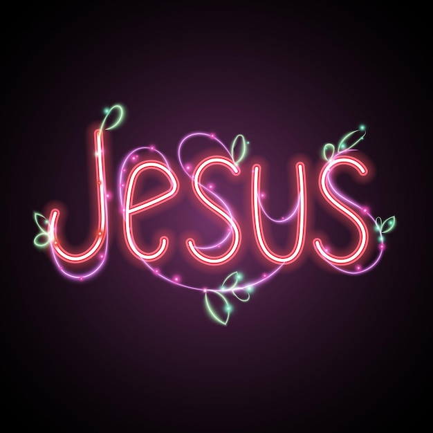 Jezus neon projekt Jezus tekst