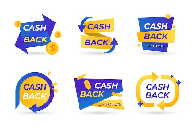 Kolekcja etykiet cashback