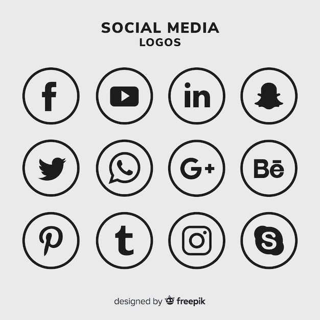 Kolekcja logo mediów społecznościowych