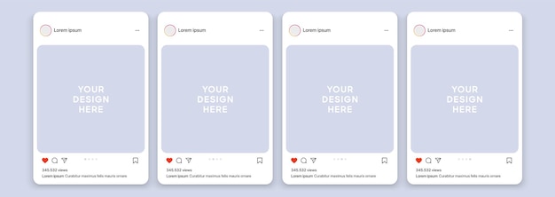 Makieta szablonu postu karuzeli. Edytowalne posty w mediach społecznościowych, takie jak Instagram. Przewijanie stron z ramkami