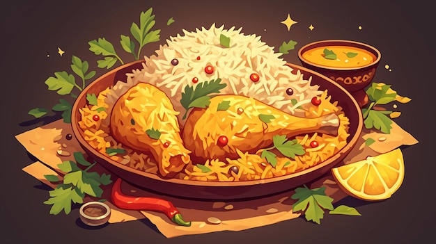 Pakistańskie biryani i ryż przyprawiony