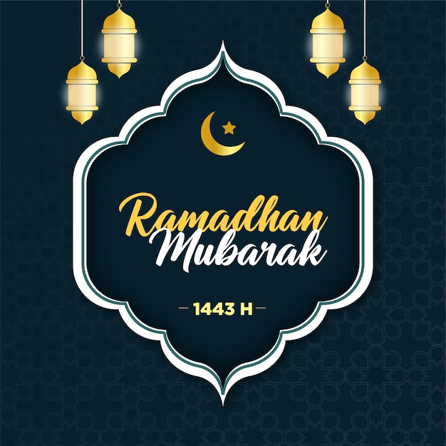 Płaski szablon Ramadhan kareem