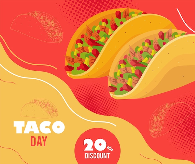 Pocztówka z napisem Taco Day