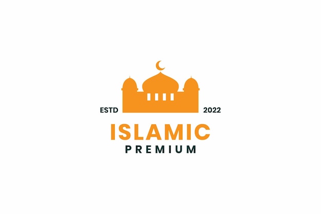 Projekt logo ikony islamskiego meczetu